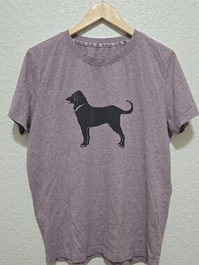 The Black Dog Lavender Crewneck Tee with Black Dog Graphic